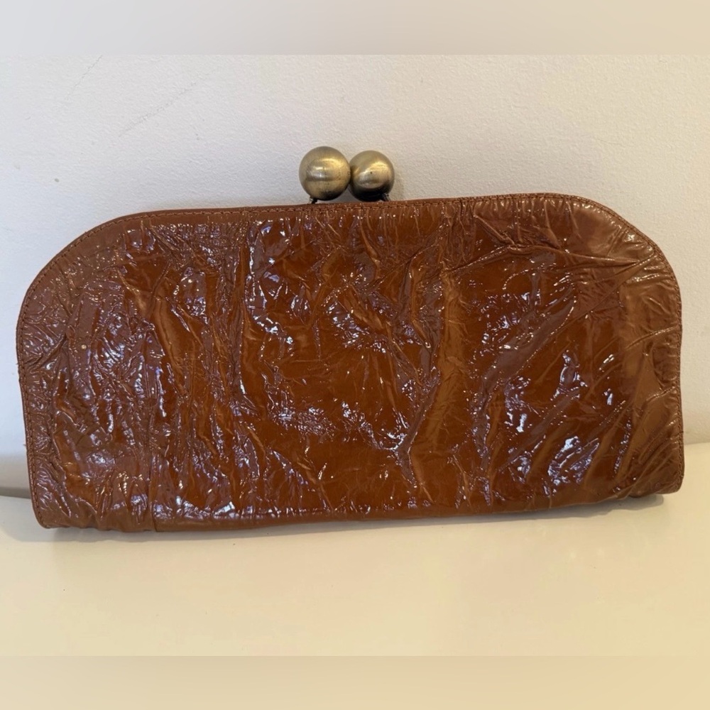 Lesa Wallace Cognac Patent
Large Clutch